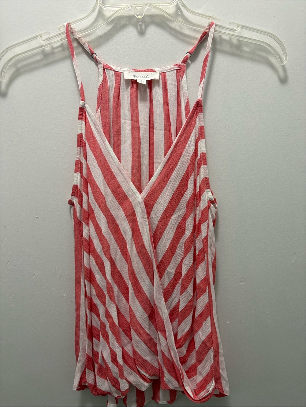 Striped Wrap-Front Cami